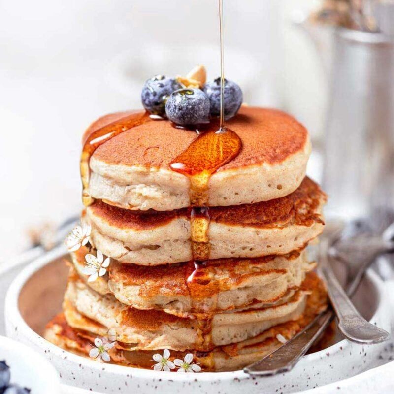 Dairy-Free Pancakes with Maple Syrup