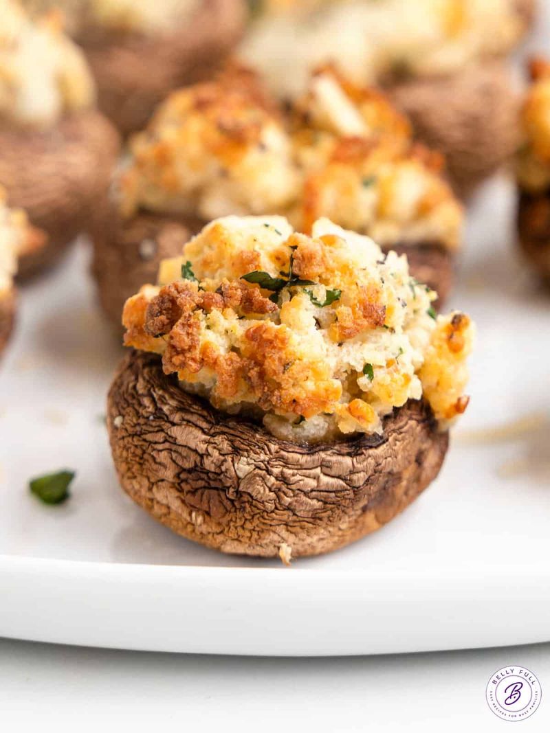 Air-Fryer Stuffed Mushrooms