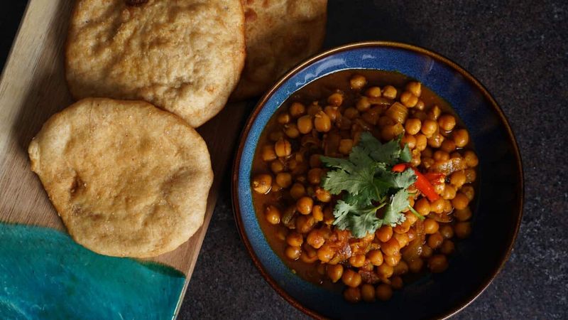 Chole Bhature (Chickpea Curry with Fried Bread)