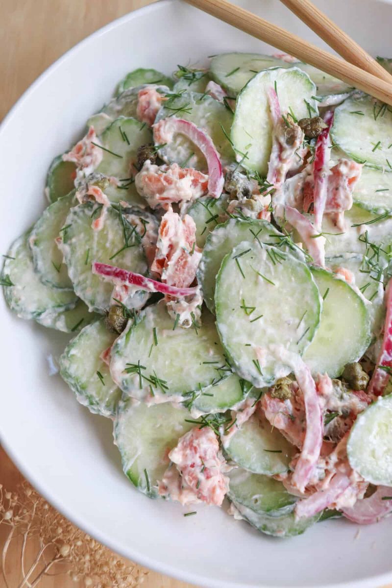 Smoked Salmon and Pickled Cucumber Salad
