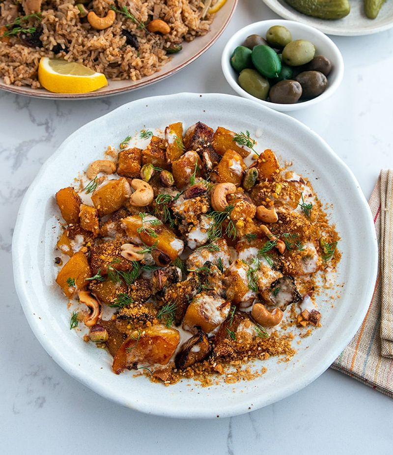 Savory Yoghurt Bowl with Cucumber and Dukkah