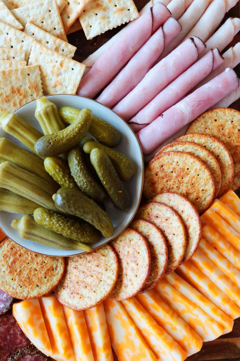 Cheese and Crackers with Deli Meat