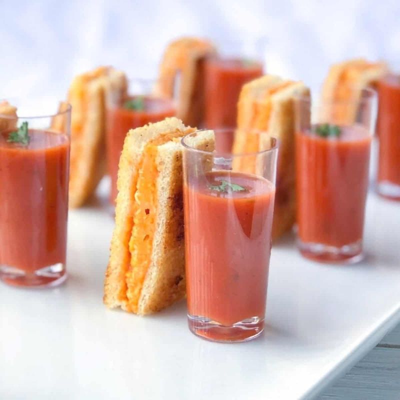 Mini Grilled Cheese Triangles