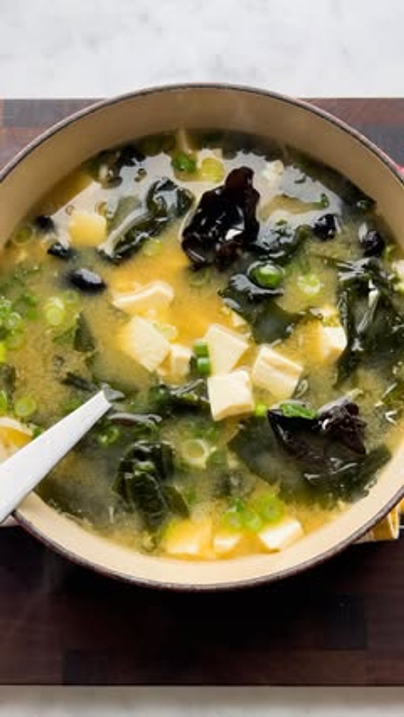 Mindful Miso Soup with Tofu and Seaweed