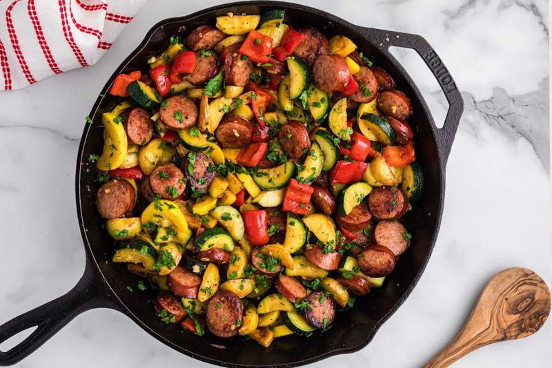Zucchini and Sausage Skillet