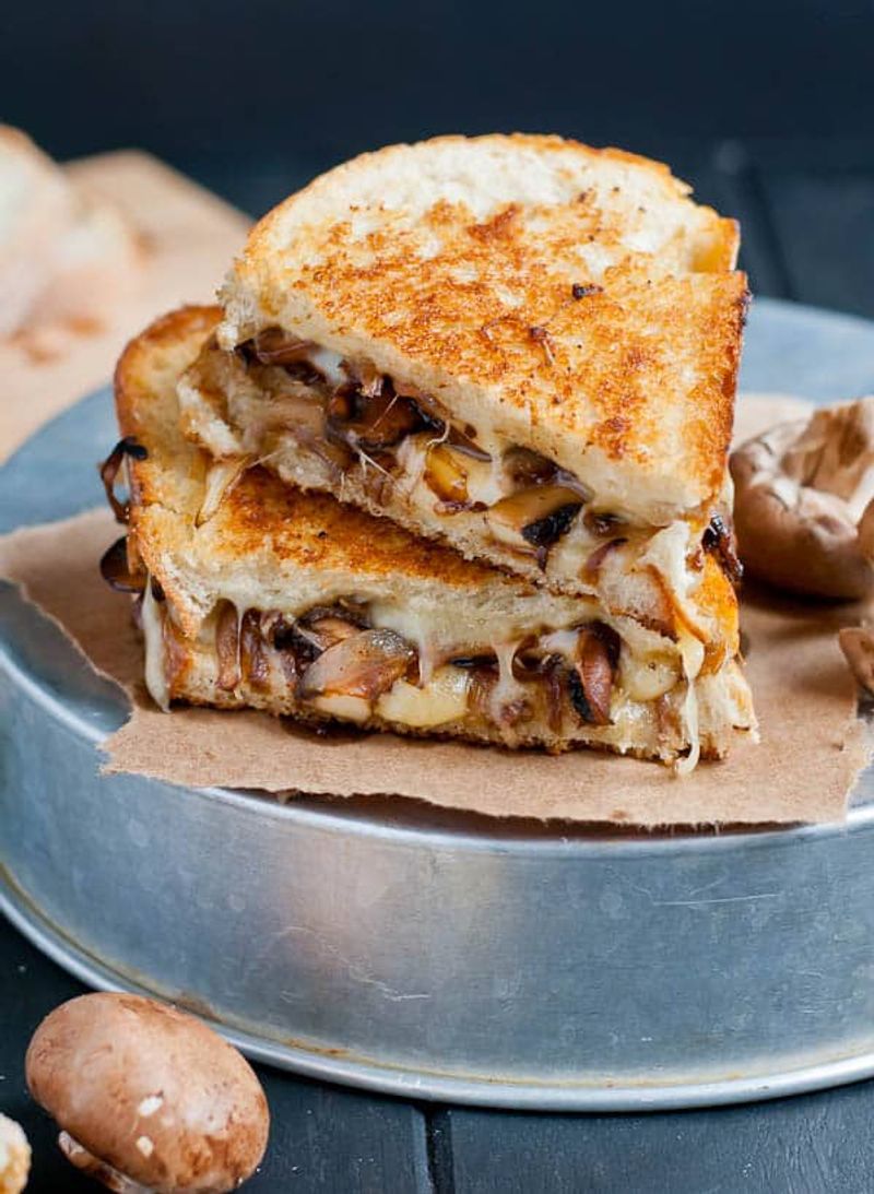 Mushroom and Swiss Grilled Cheese