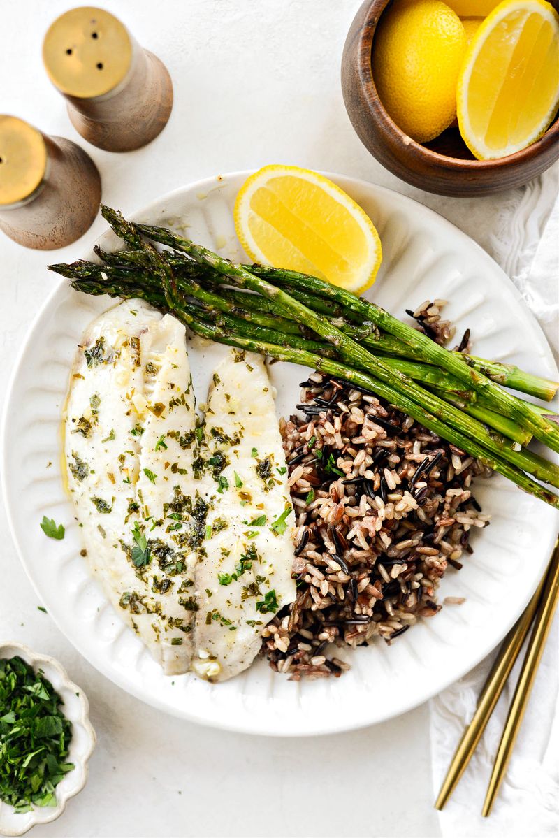 Lemon Herb Tilapia with Rice Pilaf