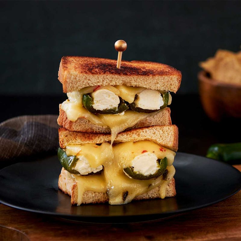 Spicy Jalapeno and Pepper Jack Grilled Cheese