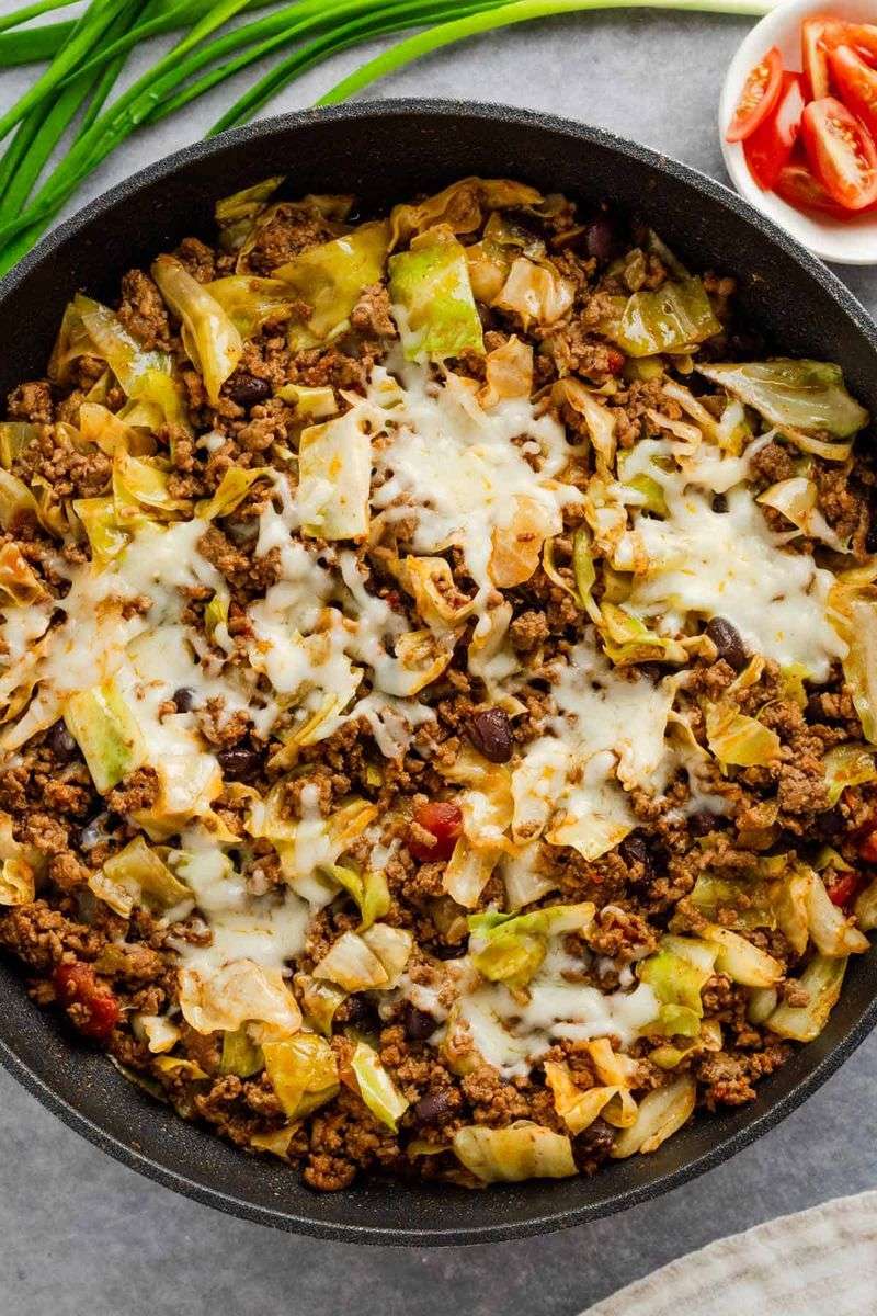 Cabbage and Ground Turkey Skillet