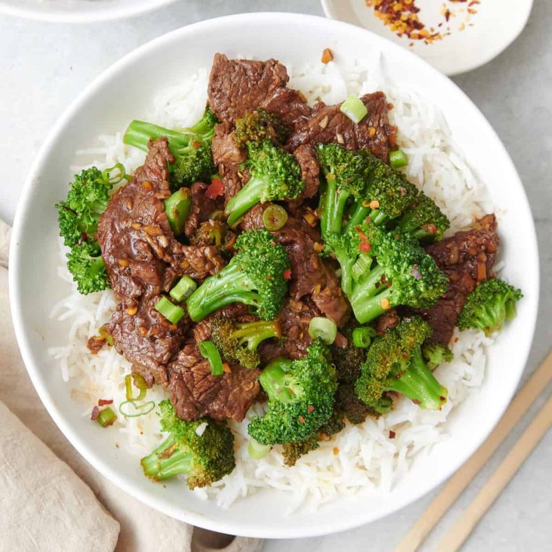 Beef and Broccoli with Brown Rice