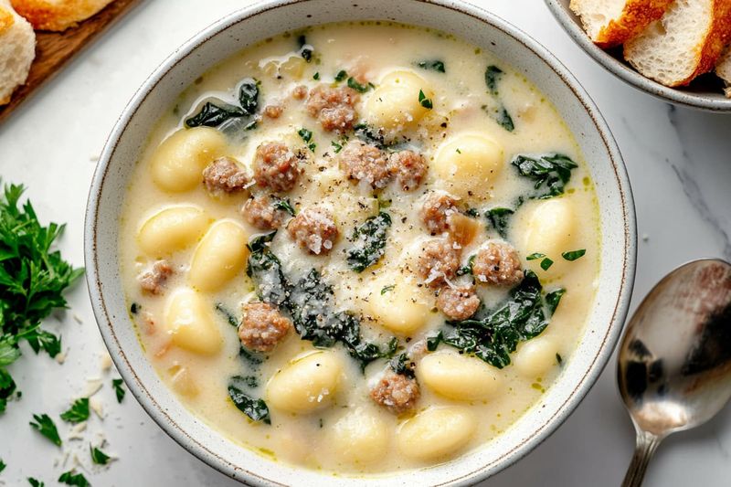 Gnocchi Soup with Sausage and Kale