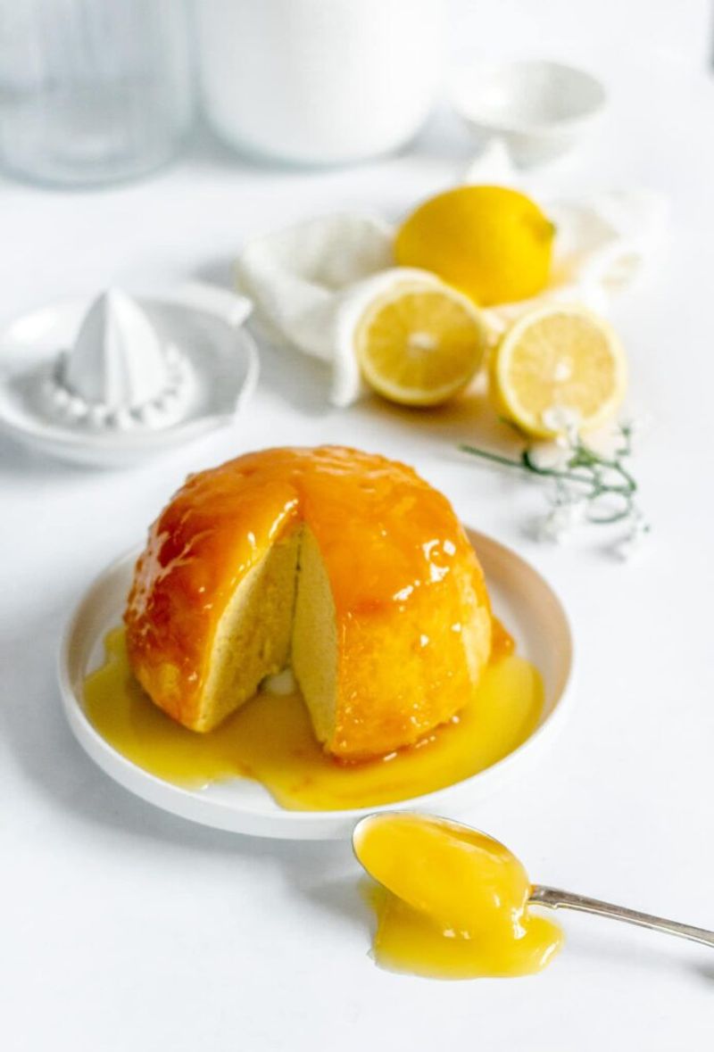 Lemon Curd Steamed Pudding