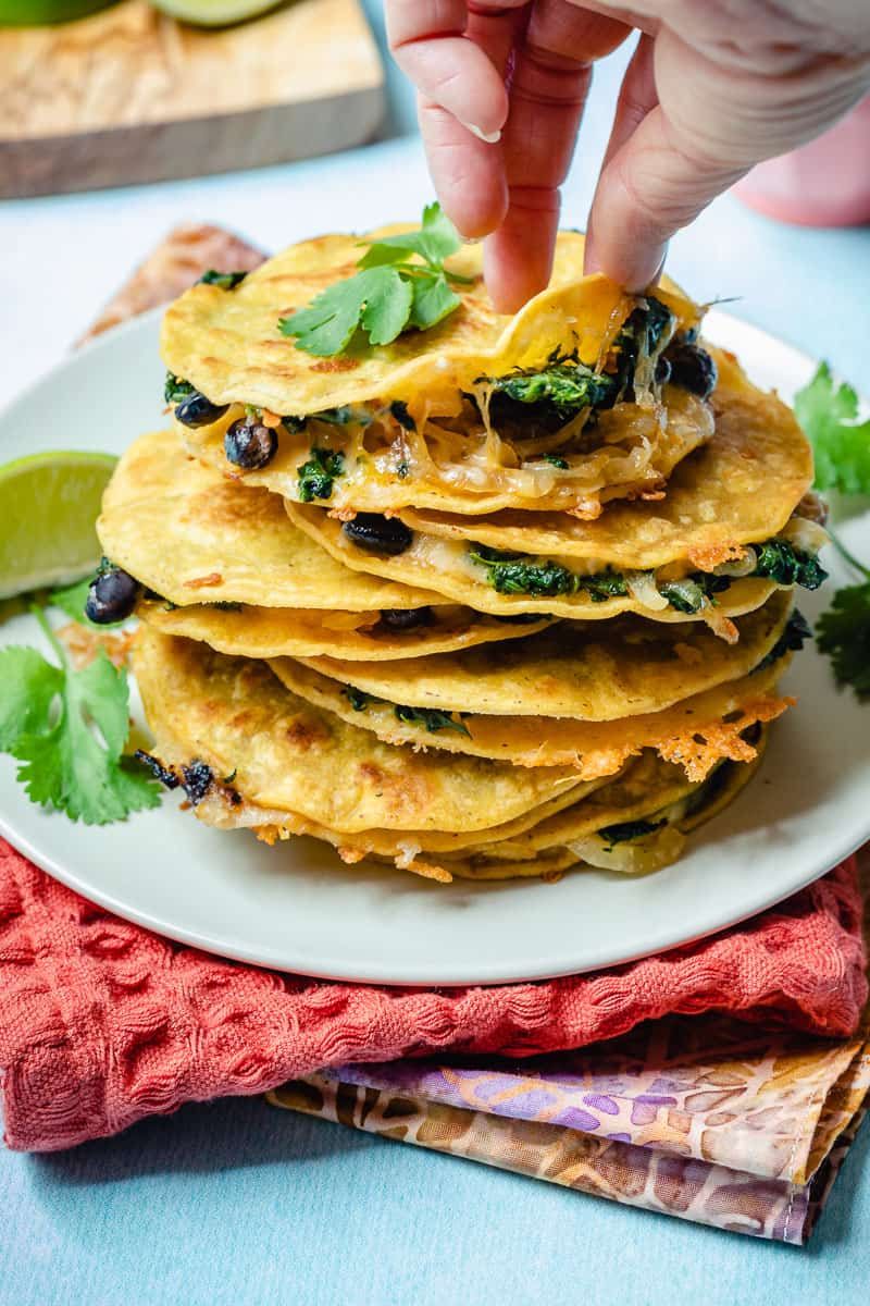 Corn Tortilla Quesadillas with Dairy-Free Cheese