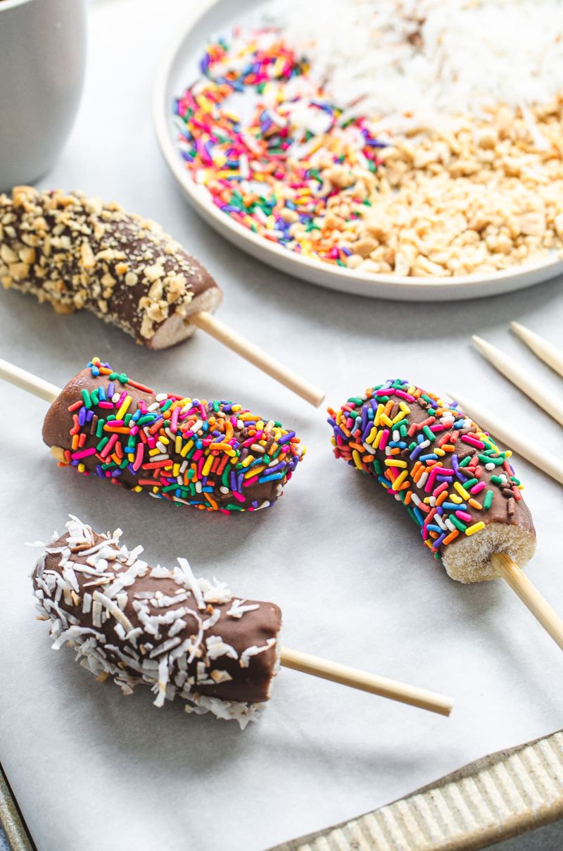 Chocolate-Dipped Frozen Bananas