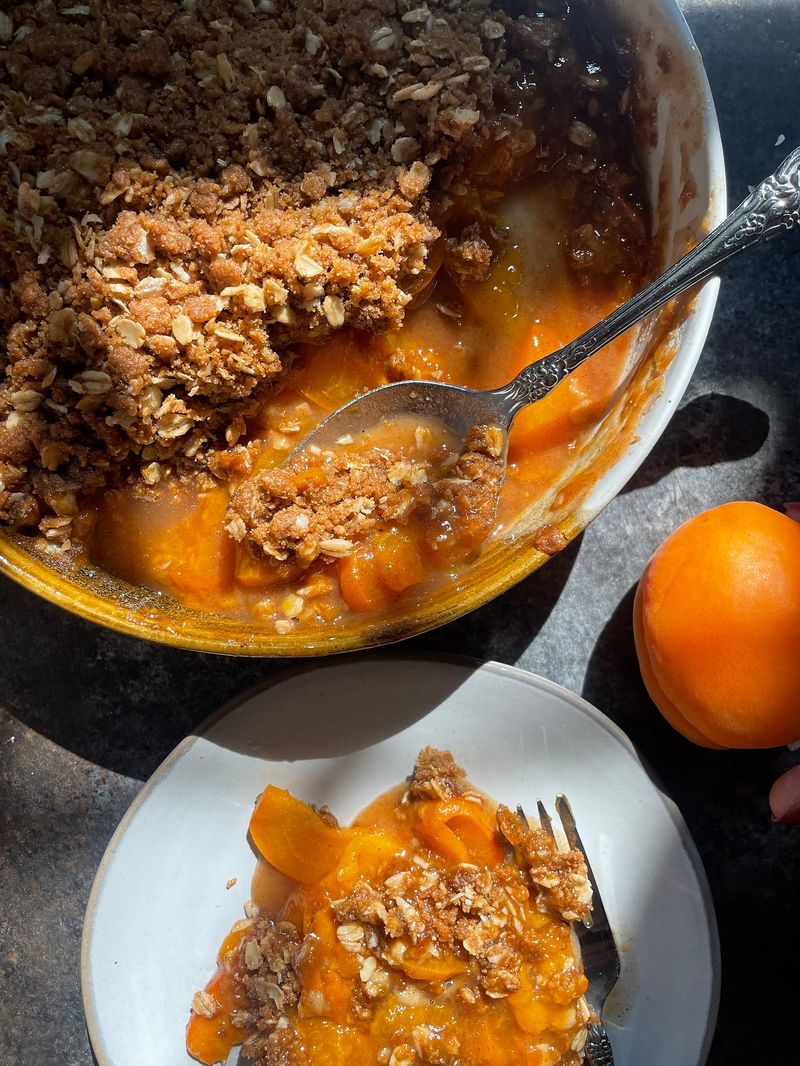 Apricot and Cardamom Crumble