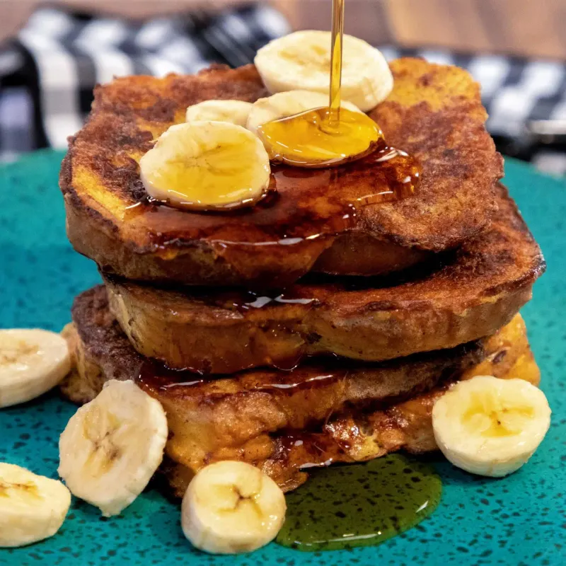 Stuffed Brioche French Toast with Nutella and Banana