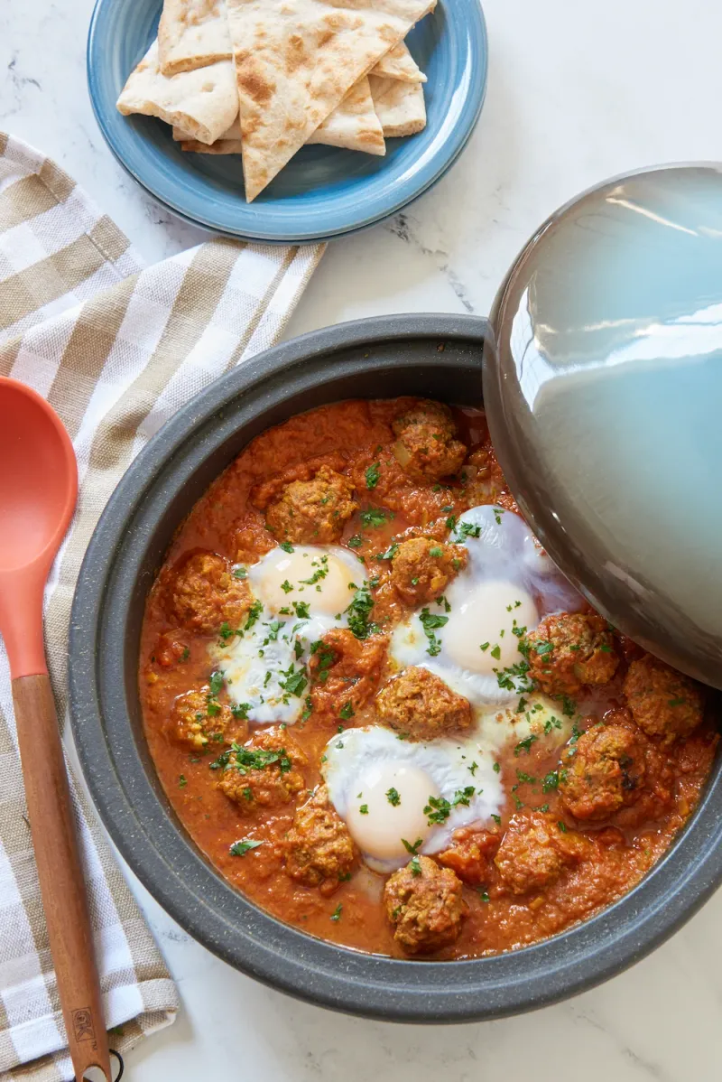 Moroccan Spiced Kefta Meatballs in Tomato Sauce