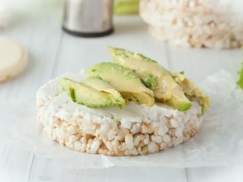 Rice Cakes with Avocado