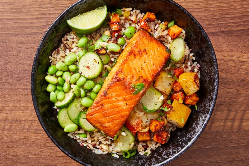Salmon and Brown Rice Bowl