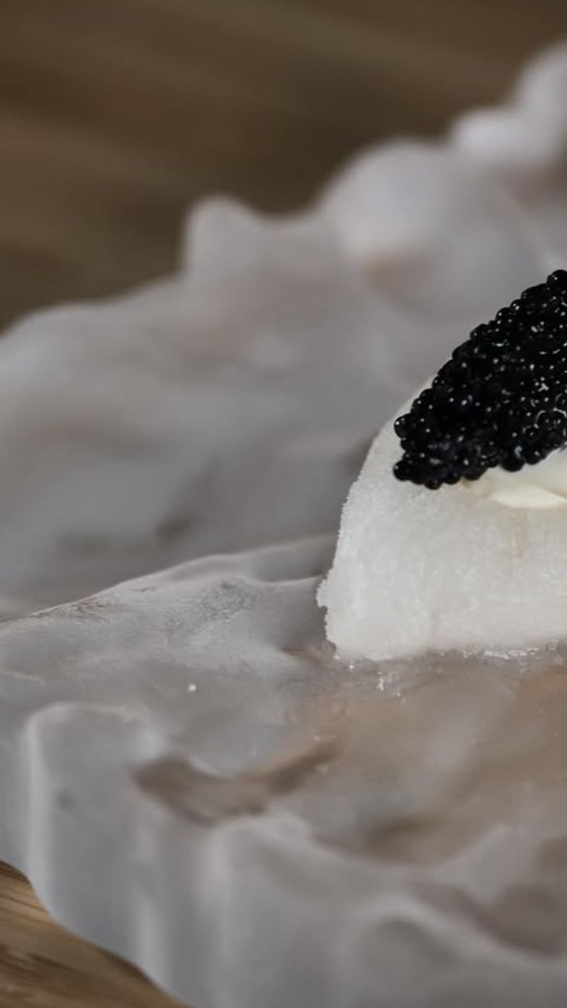 Champagne Sorbet with Caviar