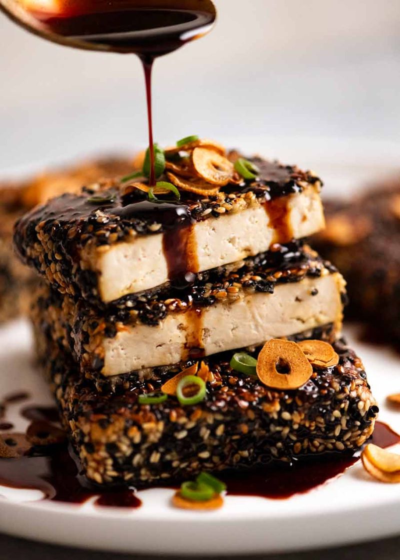 Creating Sesame-Crusted Tofu