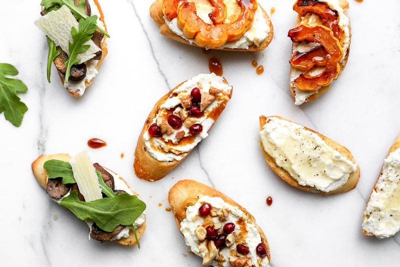 Crostini with Whipped Ricotta and Honey