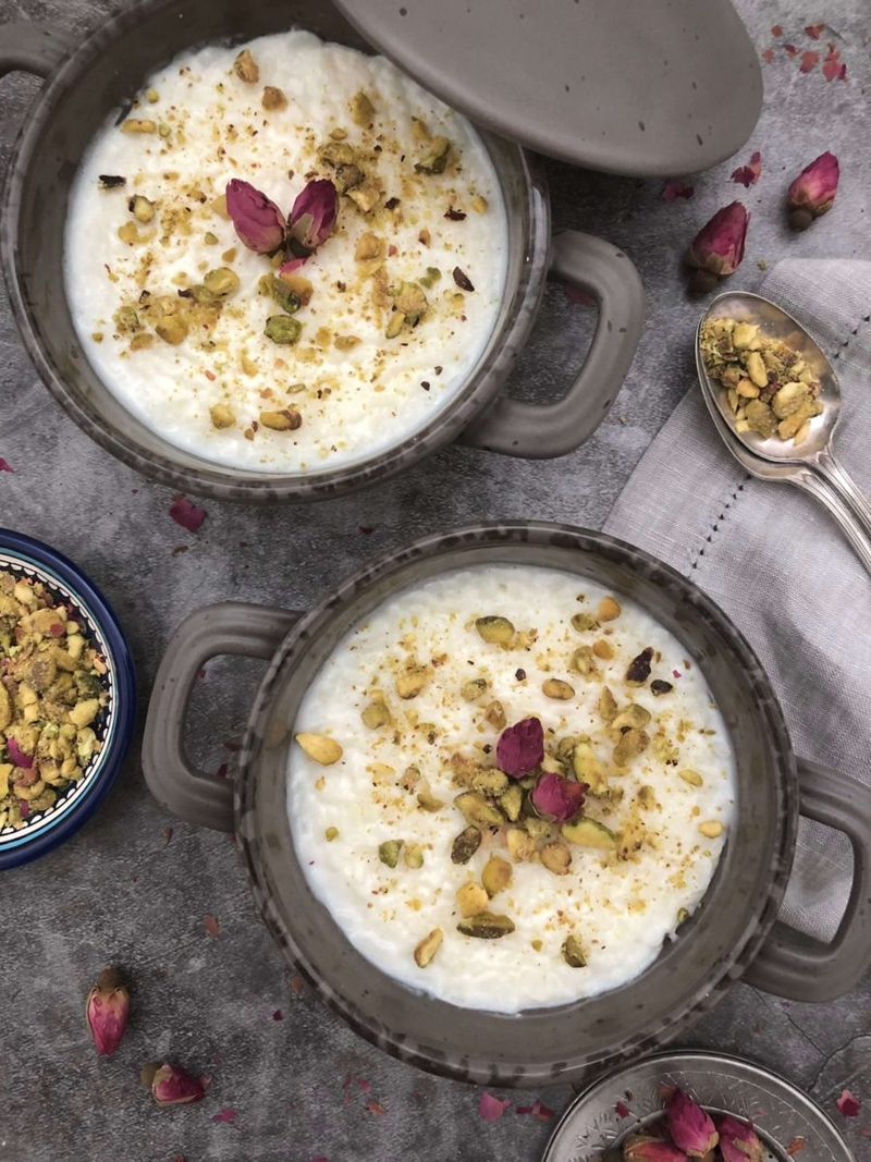 Cardamom and Rose Water Rice Pudding