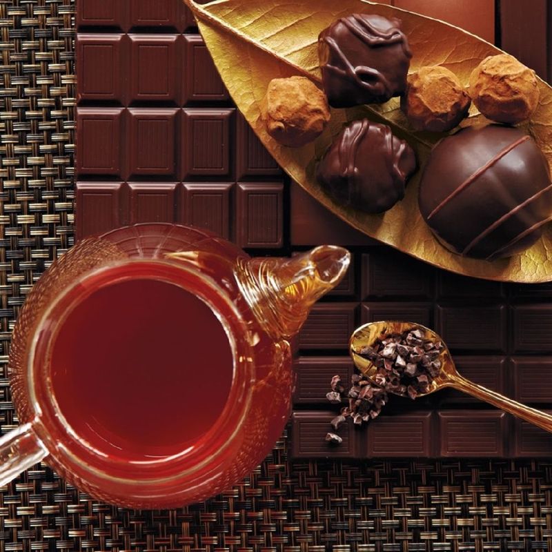 Rooibos Chai with Chocolate Lava Cake