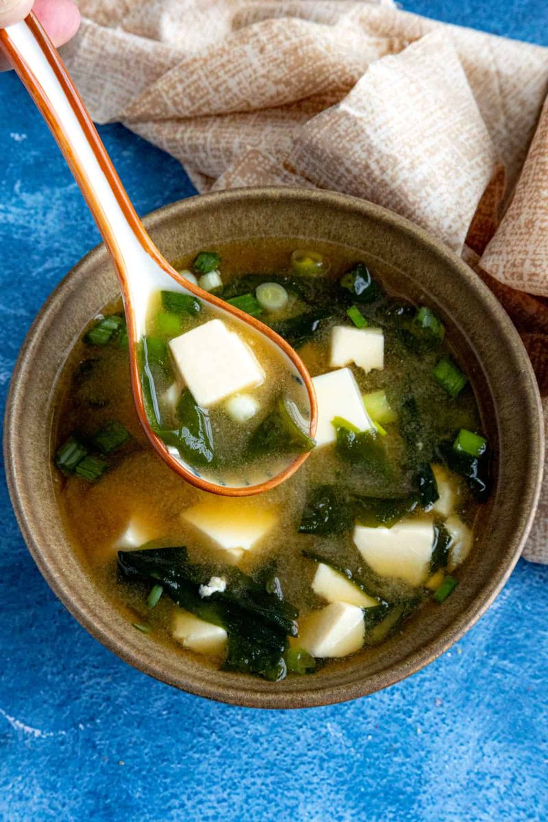Miso Soup with Tofu and Seaweed