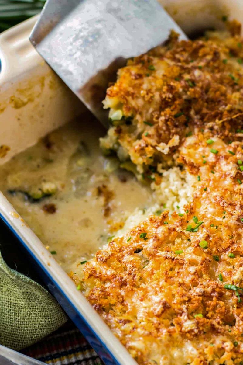 Prawn and Courgette Gratin