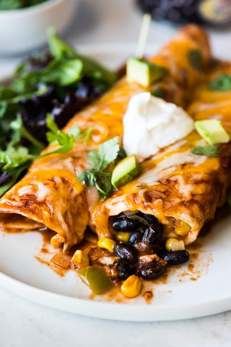 Black Bean and Corn Enchiladas