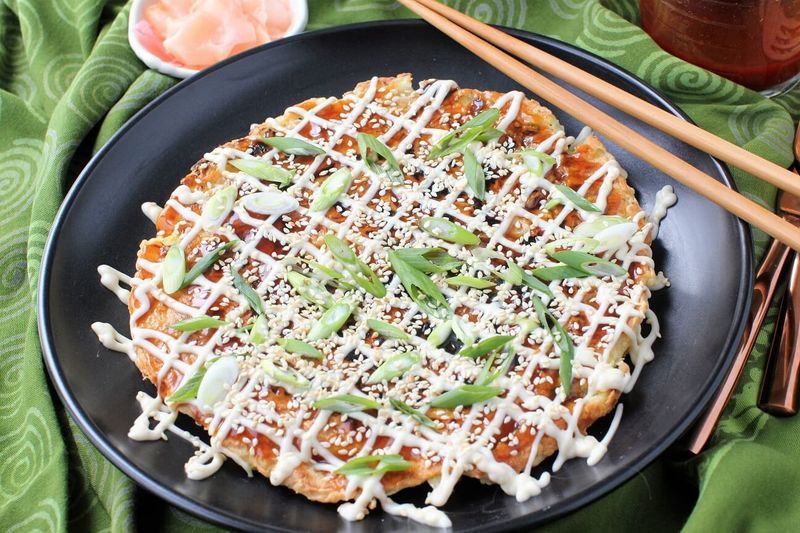 Cabbage Pancakes (Okonomiyaki)