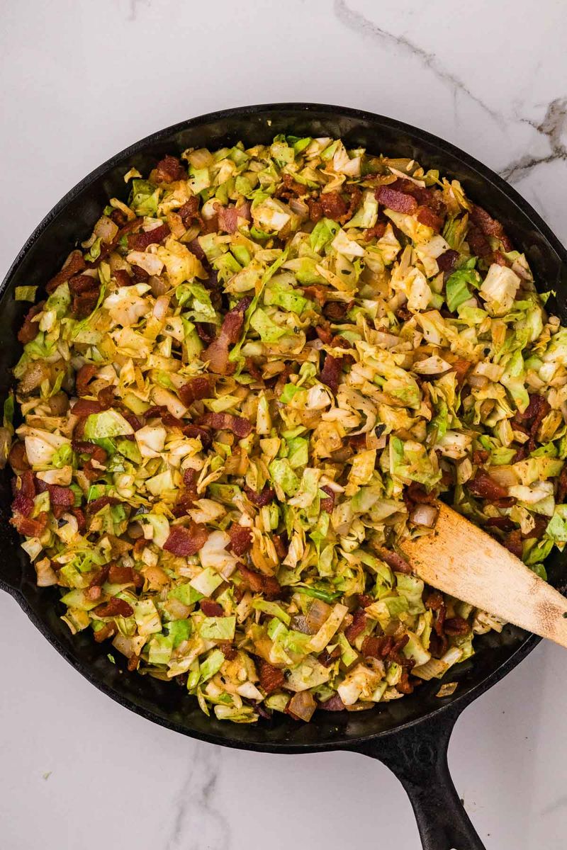 Cabbage and Bacon Hash