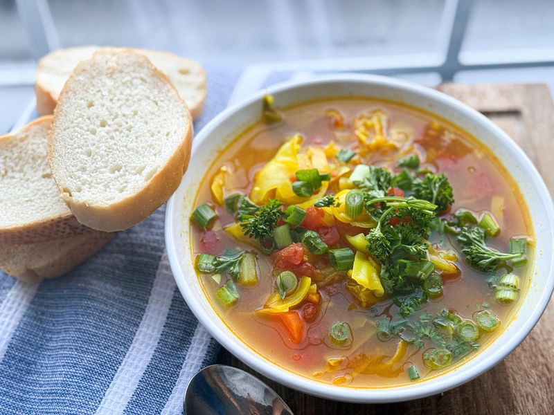 Cabbage Soup Detox with Lemon and Turmeric