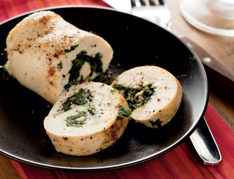 Spinach and Mushroom Stuffed Chicken Breast