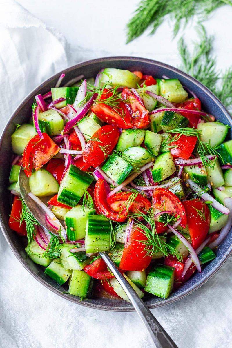 Cucumber Tomato Herb Salad
