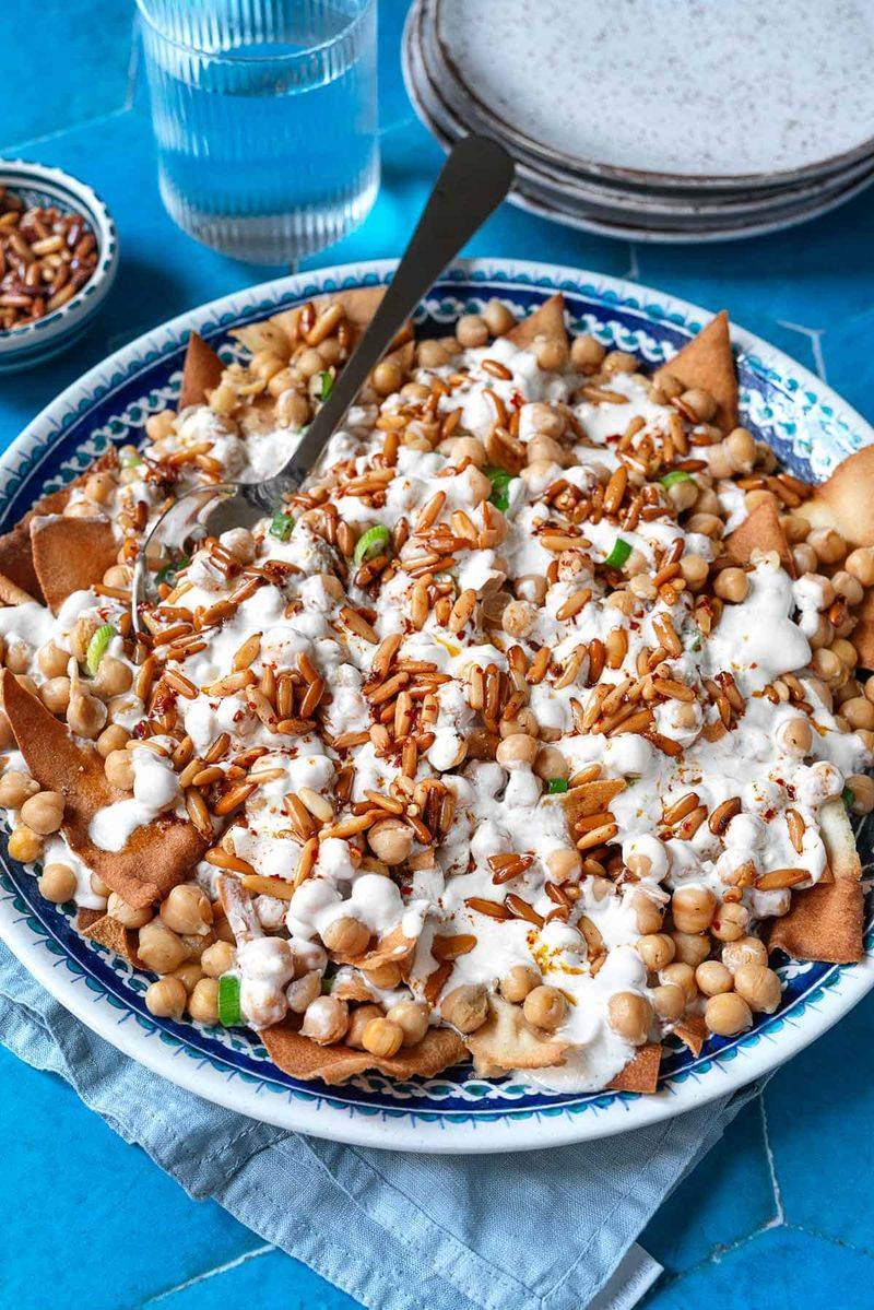 Fatteh - Lebanese Layered Chickpea Dish