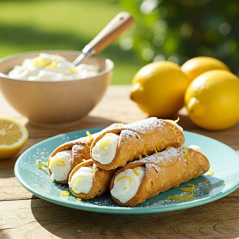 Lemon Ricotta Cannoli