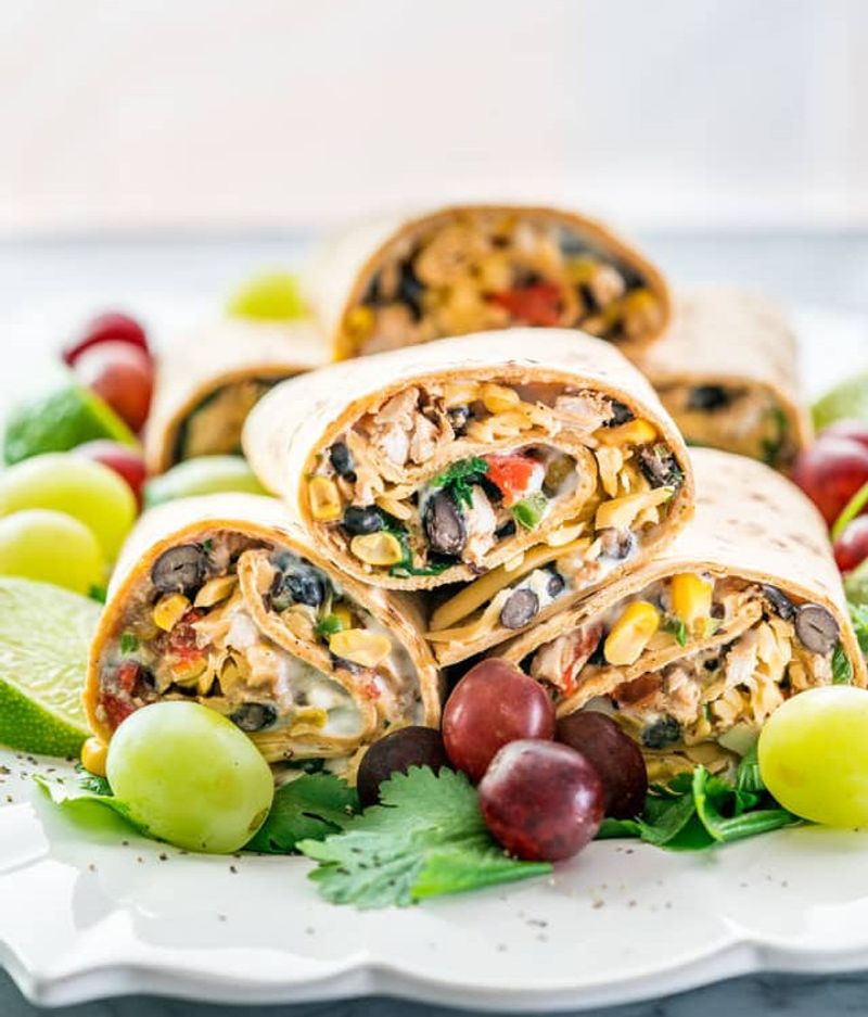 Southwest Chicken and Black Bean Wrap