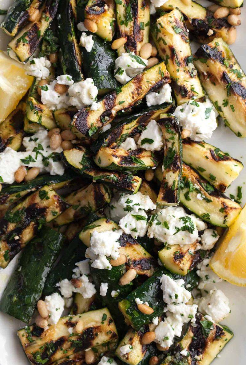 Grilled Zucchini with Feta