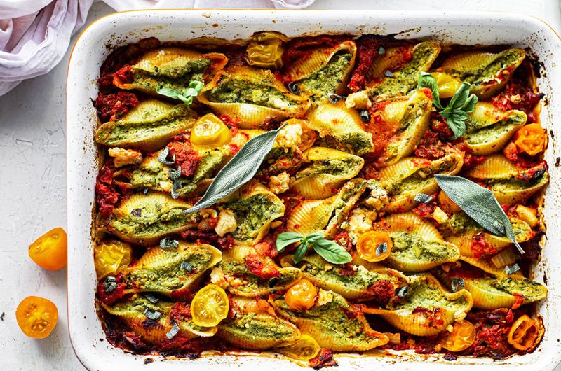 Spinach and Ricotta Stuffed Shells