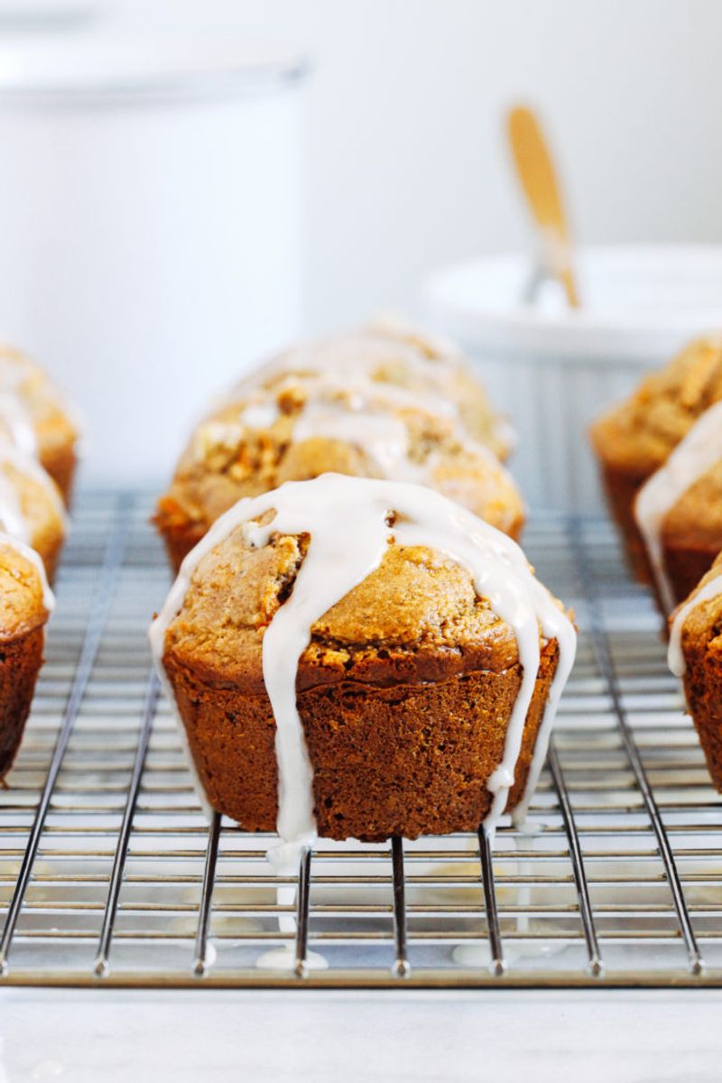 Carrot Muffins with Maple Glaze