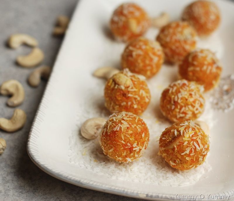 Carrot and Coconut Ladoo