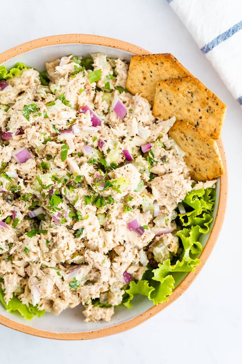 Tuna on Whole Grain Crackers
