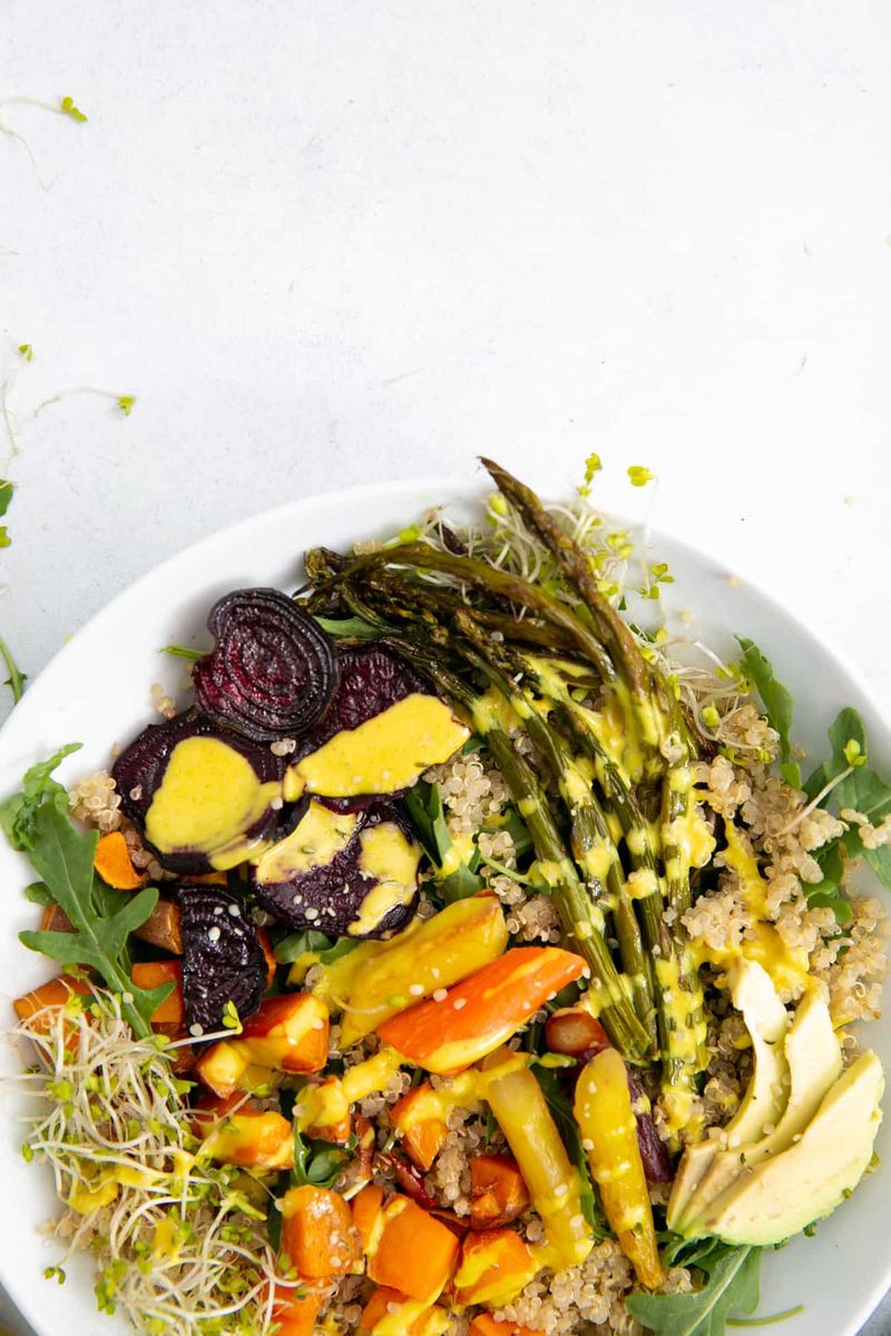 Spring Grain Bowl with Tahini Dressing