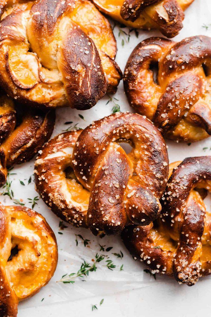 Cheddar Stuffed Pretzels