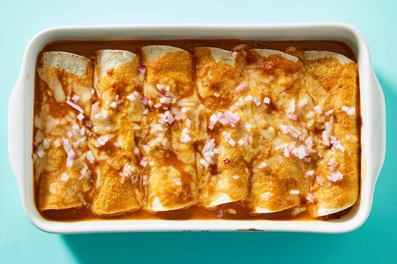 Cheddar Chicken Enchiladas