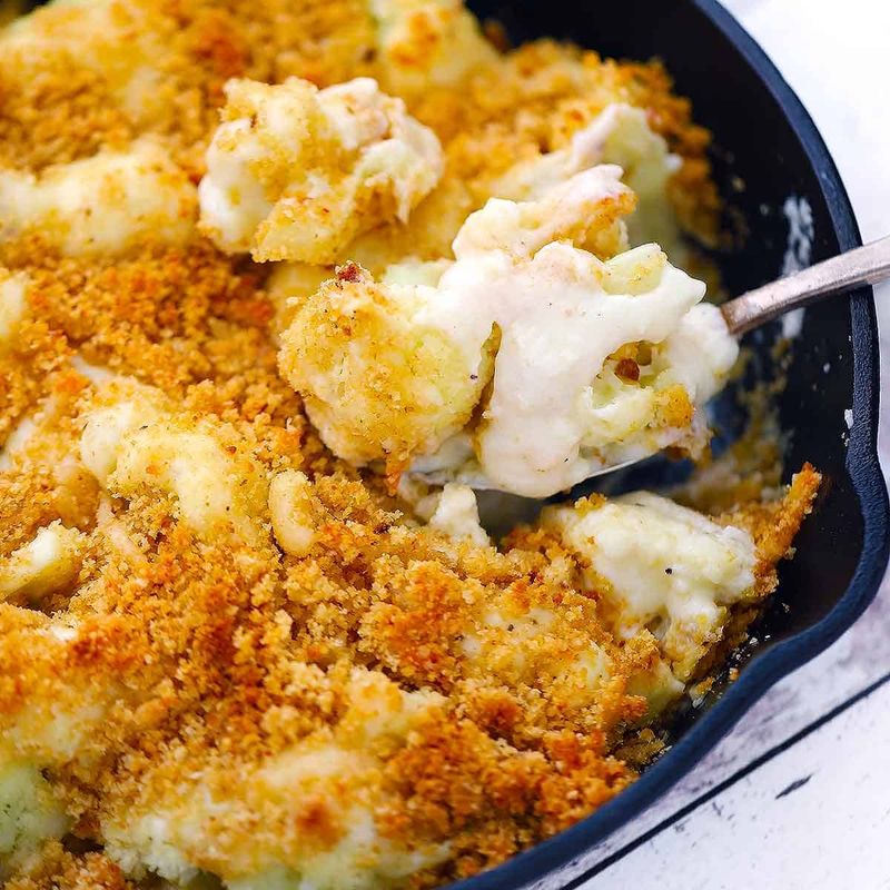 Cheddar Cauliflower Bake