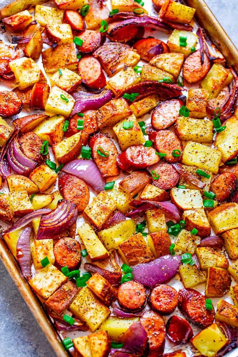 Sheet Pan Sausage and Potatoes