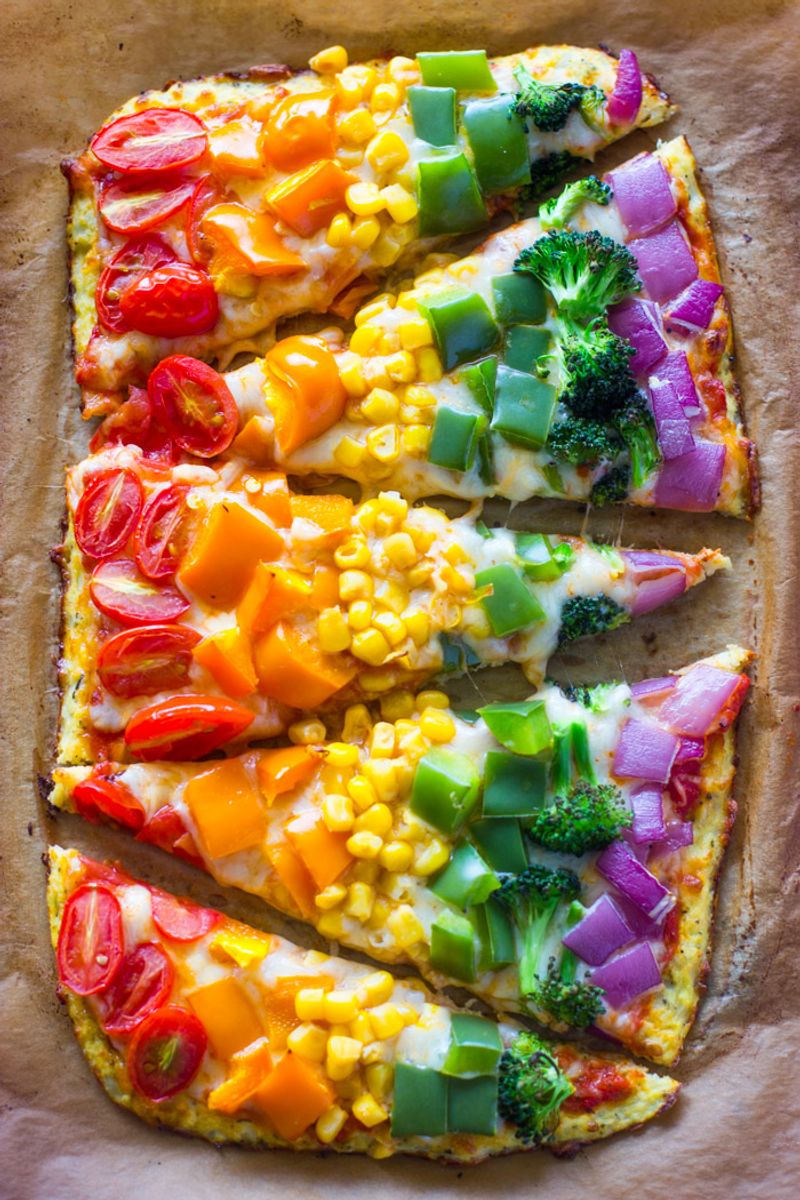 Rainbow Veggie Pizza